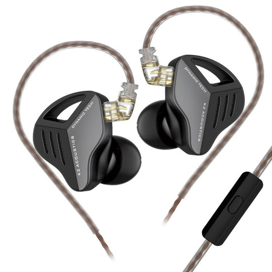 KZ-ZVX Dynamic In-Ear 1.2m Wired Earphones Deep Bass Hi-Fi Monitoring Earphones, Color: Black With Mic