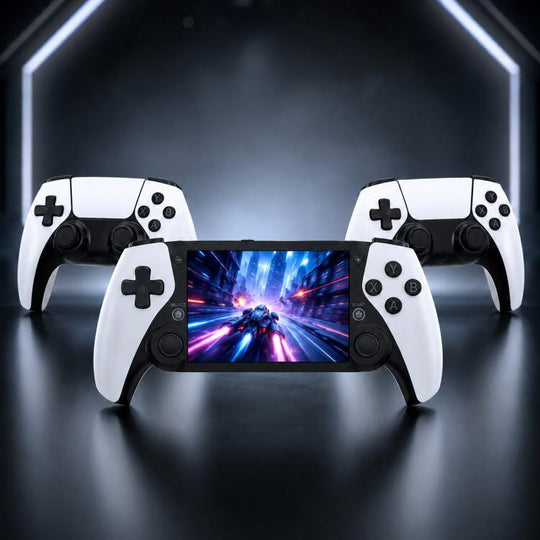 SJGAM M25 HD Screen Handheld Game Console, Spec: 128GB+2pcs Game Controller