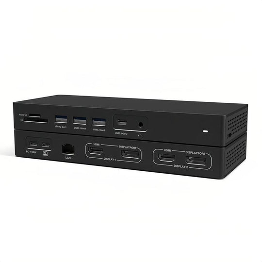 Blueendless Dual HDMI/DP Gigabit Expansion Dock With USB 3.2 Split Cable For Triple Display Expansion(14 in 1)