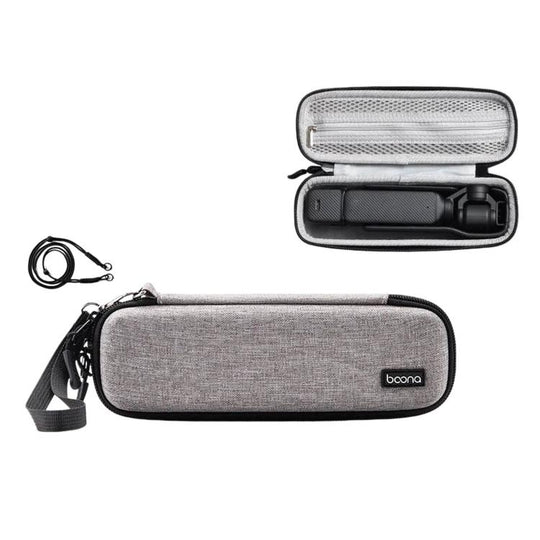 Baona FD006 For DJI Osmo Pocket 3 Hard EVA Case Action Camera Protective Travel Pouch, Spec: Gray+Lanyard