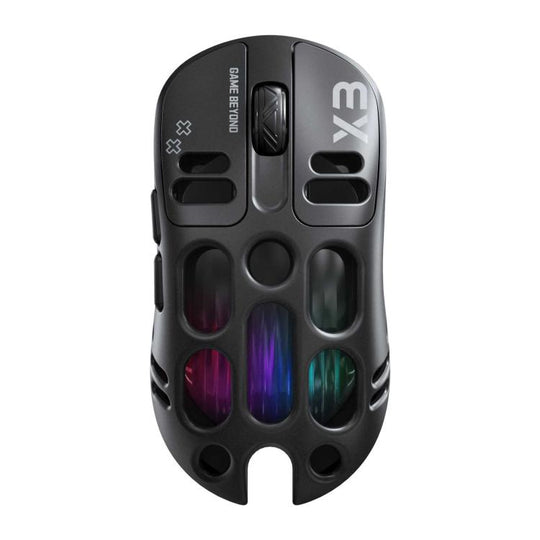 T-WOLF X3 Tri-Mode Wireless Gaming Mouse Ultra-Lightweight Hollow-Out Honeycomb Shell 8000 DPI(Black)