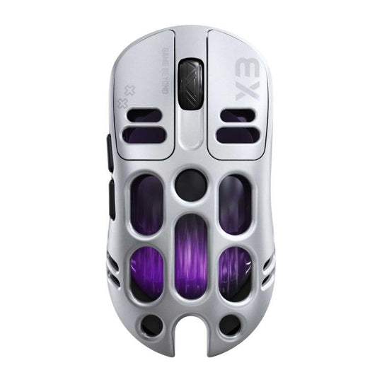 T-WOLF X3 Tri-Mode Wireless Gaming Mouse Ultra-Lightweight Hollow-Out Honeycomb Shell 8000 DPI(Silver)