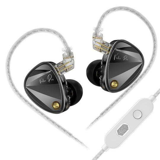 KZ Vader Pro Hifi Bass 6-Driver Dynamic Music In Ear 1.2m Wired Earphones, Spec: HM Curve With Mic