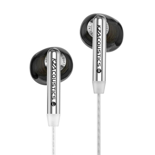 KZ-Duet Quad-core Dual Dynamic Driver 1.2m Wired Earphones, Color: Black Standard 3.5mm