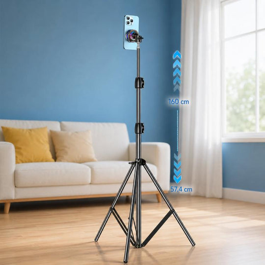 17mm Ball Joint Magnetic Phone Cooler 3-Speed Semiconductor Cooling Fan with Floor Tripod KP002