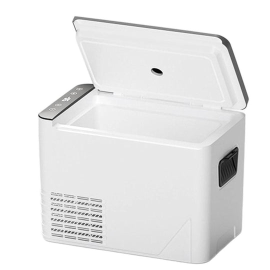 5.6L Compressor Cooling Car Fridge Large Capacity Silent Vehicle Refrigerator(White)
