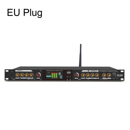MP-300 Professional Audio Exciter Pre-Processor With Bluetooth USB Optical Input For KTV Stage EU Plug(Black)