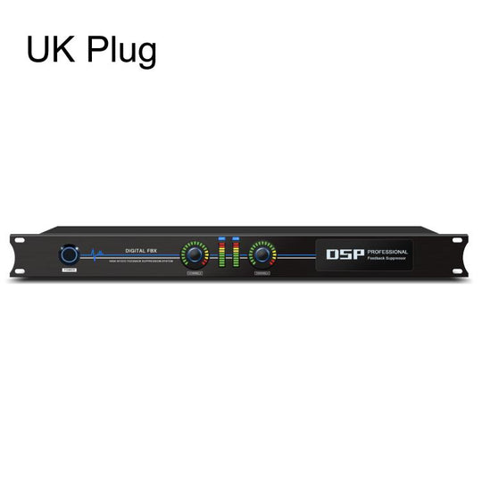 FBX220 DSP Digital Feedback Suppressor Professional Anti-Howling Processor For Microphones(UK Plug)