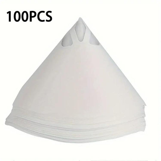 100pcs / Pack Disposable Paper Paint Strainers With Fine Nylon Mesh For Automotive & Painting Supplies
