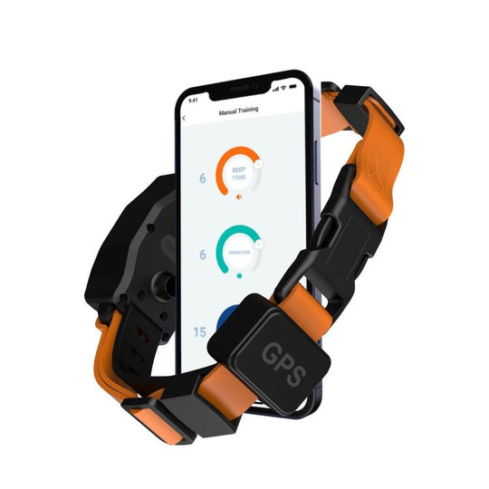 APP Multi-functional Pet GPS Wireless Electronic Fence Dog Training Smart Collar(F860 Orange)