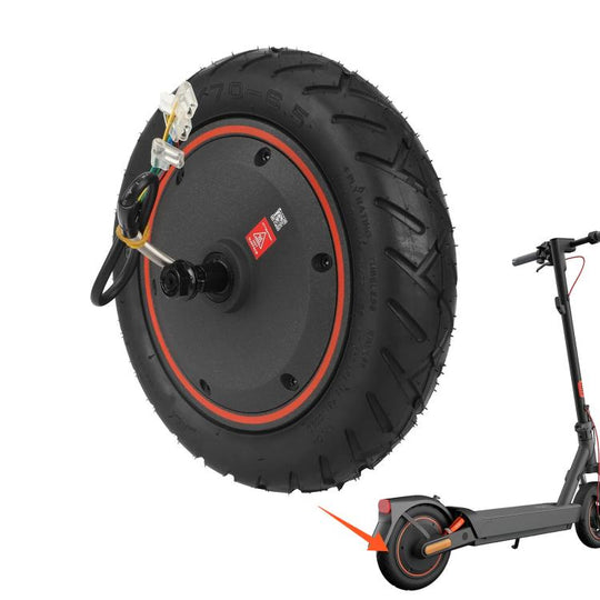 For Xiaomi Electric Scooter 5 Max Rear Hub Motor Assembly 48V 400W With Yuanxing 60/70-6.5 Tubeless Tire(Black)