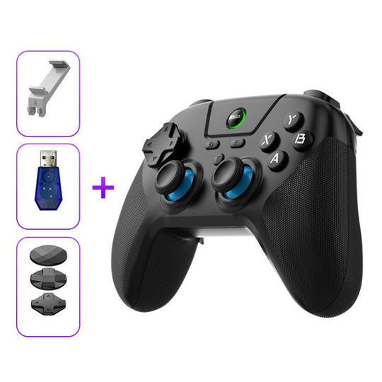BSP G3 Tri-Mode Game Controller With Carbon Joysticks Macro Keys For PC / Switch / PS4 / iOS & Android Receiver+Stand Black