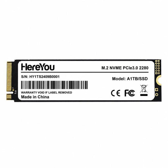 HereYou M.2 NVMe PCIe 3.0 SSD 2280 Internal Solid State Drive For Laptop, Capacity: 1TB