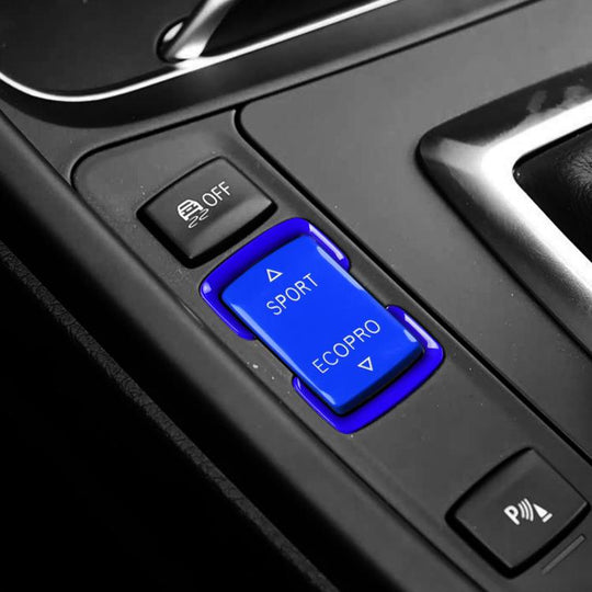 2pcs /Set Gear Mode Switch Button Box For BMW 1 Series F20 F21 / 2 Series F22 F23 / 3 Series F30 F31 F34 / 4 Series F32 F33 F36(Blue)