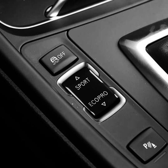 2pcs /Set Gear Mode Switch Button Box For BMW 1 Series F20 F21 / 2 Series F22 F23 / 3 Series F30 F31 F34 / 4 Series F32 F33 F36(Silver)
