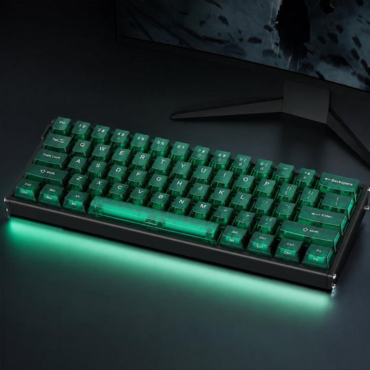 Ajazz ALUX60 CNC Aluminum Magnetic Switch Wired Gaming Keyboard, 8K Polling Rate 0.01mm RT Hot Swappable RGB, Color: Green Gradient Transparent
