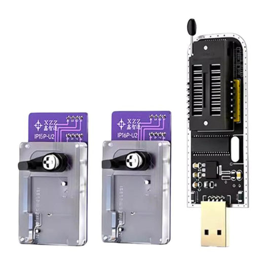 XZZ U2 Charging Chip Reader Writer Fixture With CH341A Programmer For iPhone 15 Pro / 15 Pro Max / 16 Pro, Spec: 3 in 1