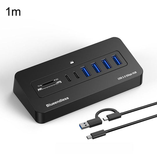 Blueendless Multi-Port USB-C/Type-C Hub Docking Station 5Gbps USB 3.0 Splitter 2-In-1 Cable HU805A-1M