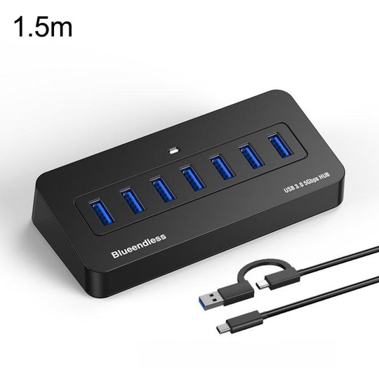 Blueendless Multi-Port USB-C/Type-C Hub Docking Station 5Gbps USB 3.0 Splitter 2-In-1 Cable HU702A-1.5M