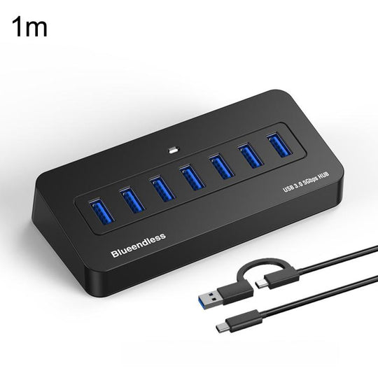 Blueendless Multi-Port USB-C/Type-C Hub Docking Station 5Gbps USB 3.0 Splitter 2-In-1 Cable HU702A-1M