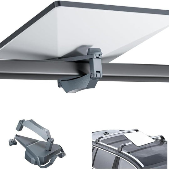 For Starlink Mini Roof Rack Clamp Mount Adjustable Roof Bar Bracket Holder for RV Car Yacht Luggage Rack(Grey)