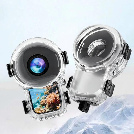 For Insta360 X6 Waterproof Housing 60M/196FT Invisible Dive Case with Foldable 2-Prong & 1/4inch Thread