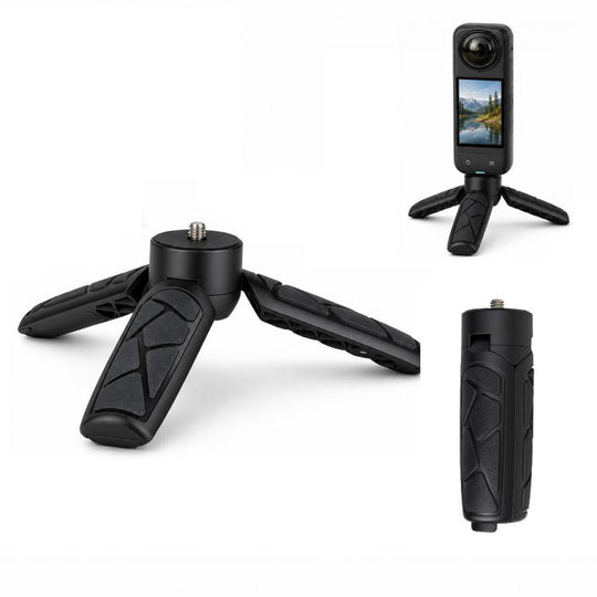 Mini Tripod Quick Release Desktop Stand & Handheld Grip for DJI / Insta360 / GoPro HERO Series Action Camera(Black)