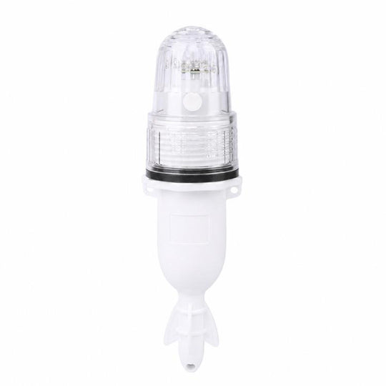 LED Fishing Net Marker Light Waterproof Light Controlled Marine Buoy Signal Strobe Light(White)