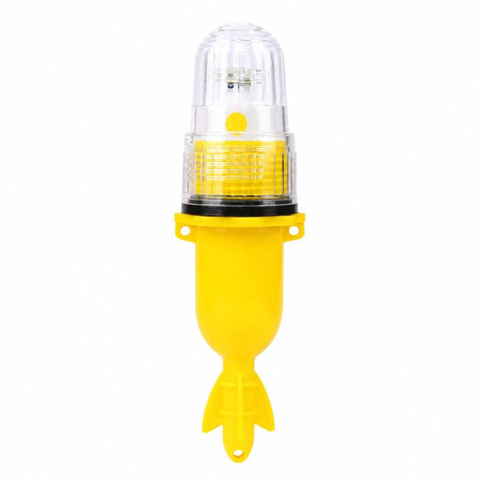 LED Fishing Net Marker Light Waterproof Light Controlled Marine Buoy Signal Strobe Light(Yellow)