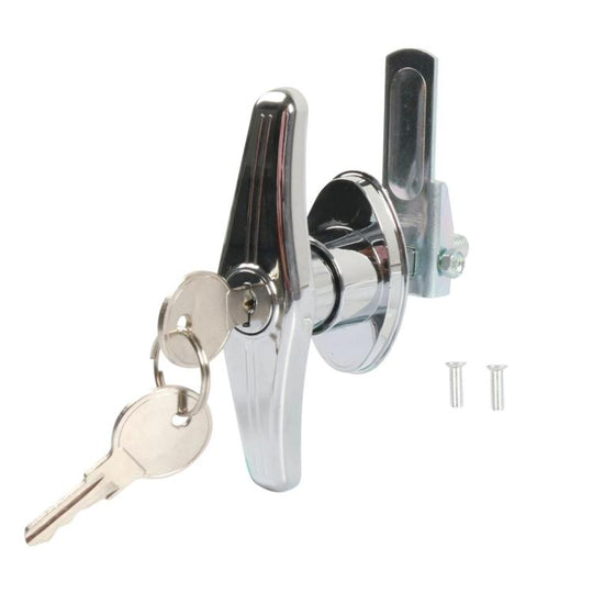 Zinc Alloy T-handle Toolbox Camper Car Body Lock, Color: Bright Chrome Left-opening