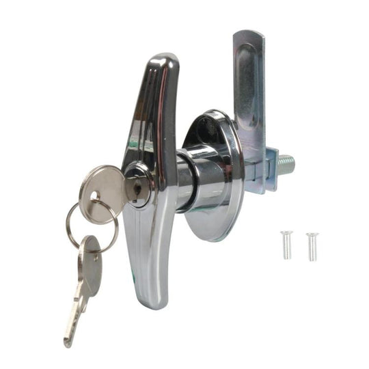 Zinc Alloy T-handle Toolbox Camper Car Body Lock, Color: Bright Chrome Right-opening