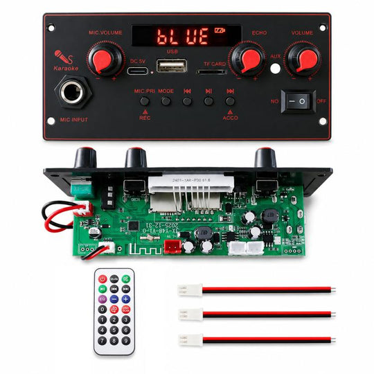 2 X 10W Amplifier Board Car Bluetooth MP3 Decoder Board Cartridge Speaker Player, Specification: Color Box Small Remote Control