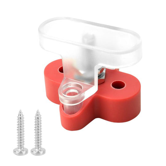 48V Car Yacht Heavy Duty Terminals With Transparent Cover, Specification: M6 Red Single Stud