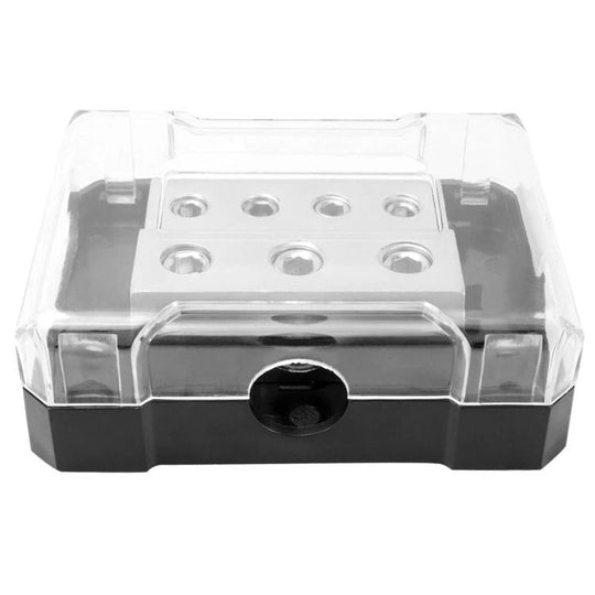 Transparent Cover Car Audio Amplifier Flame-Retardant Grounding Box(3 In 4 Out)