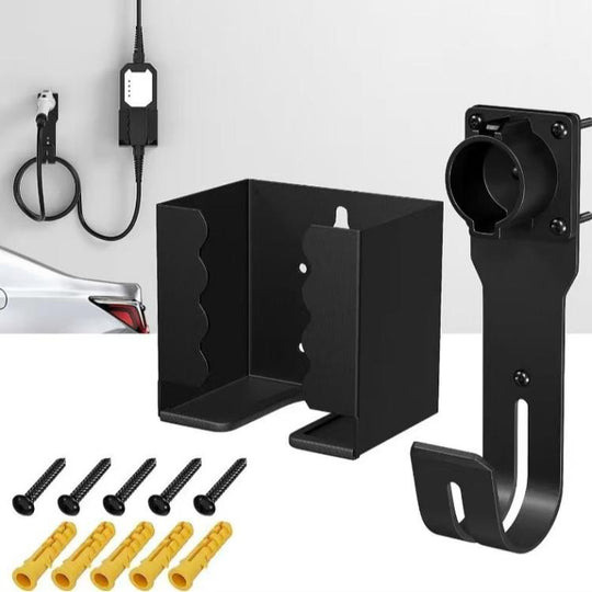For J1772 US Standard EV Charger Holder and Control Box Bracket Set Holster and Cable Organizer Standard