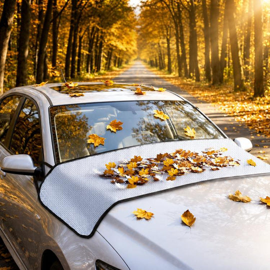 Car Windshield Rain Gutters Prevent Leaf Bird Droppings Dust Cover, Specification: Front Aluminum Tint