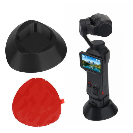 For Insta360 Luna Pro / Ultra Flexible Silicone Desk & Car Dashboard Mount Base Black with Adhesive Pad