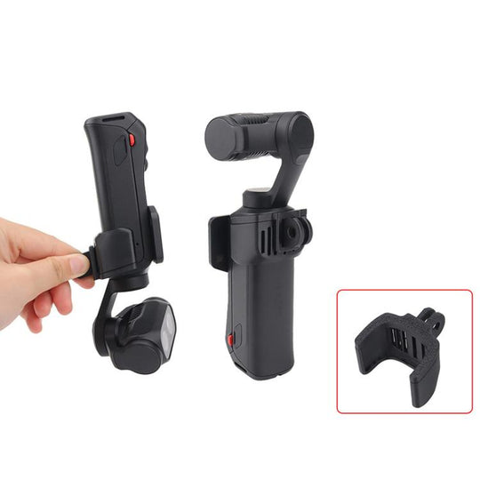 For Insta360 Luna Pro / Ultra Wrap Around Expansion Bracket Adapter with 2-Prong Mount Base(Black)