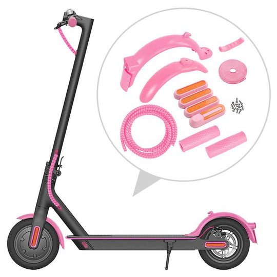 11-Piece Set For Xiaomi M365 Pro 2 Electric Scooter Rear Fender Kit(Pink)