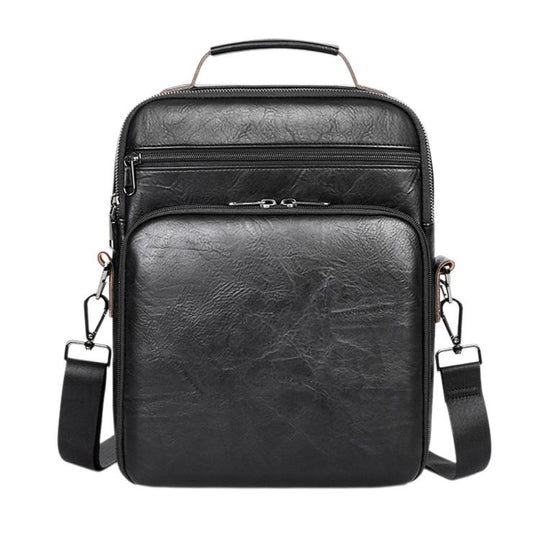 Waterproof Vintage Casual Tablet Bag Large Capacity Shoulder Tablet Storage Bag, Size: 13-14.1 inch(Black)