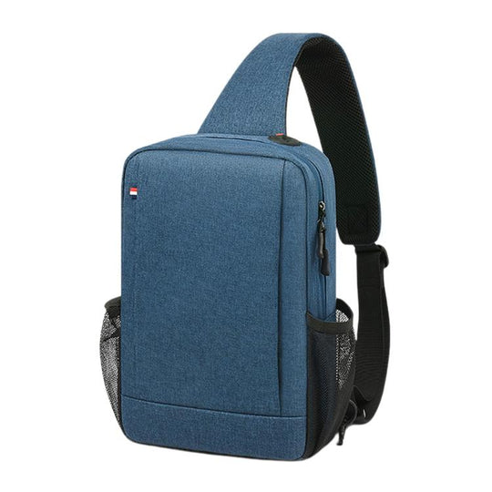 Waterproof Shockproof Shoulder Tablet Storage Bag Lightweight Large Capacity Case With Earphone Hole, Spec: Blue Small