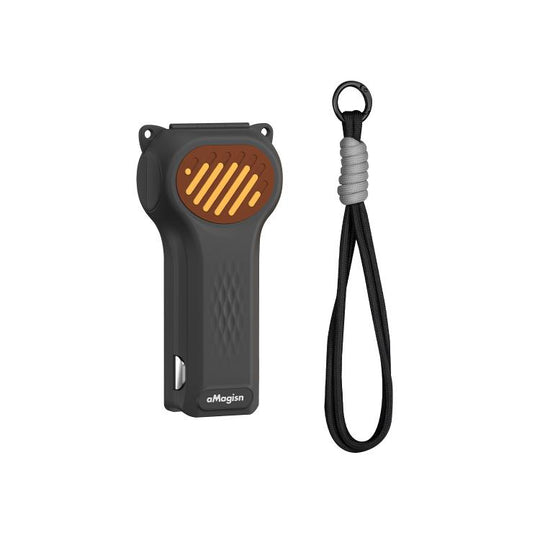For DJI Osmo Pocket 4P aMagisn Open Bottom Hard Shell Case Flip Open Gimbal & Screen Cover(Black)
