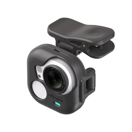 For Insta360 GO Ultra aMagisn Multi-function Alligator Clip Mount 360-degree Rotating Backpack Strap Hat Visor Clamp Case