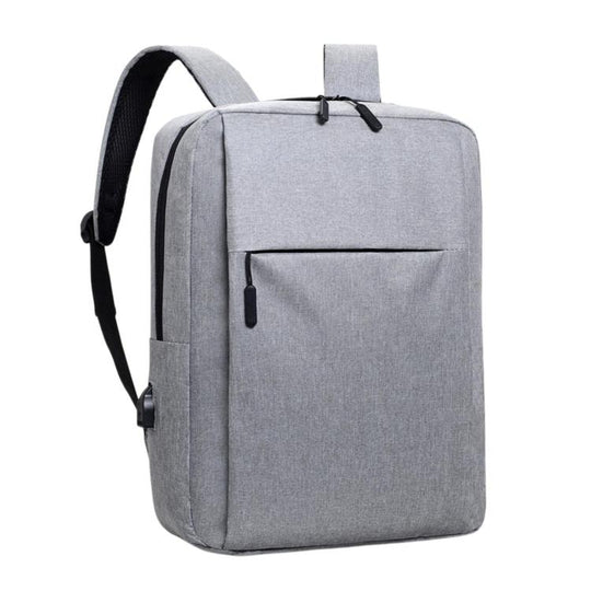 Large Capacity Laptop Backpack Business Casual Student Rucksack(Grey)