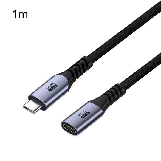 USB 4.0 Full-Function Extension Cable PD 240W Smartphone Data Cable Type-C Male To Female Screen Mirroring Cable, Length: 1m