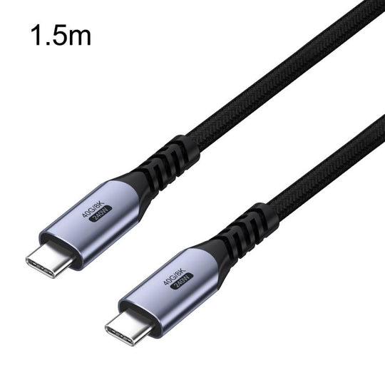 USB 4.0 Full-Featured PD 240W Smartphone Data Cable Type-C Male To Male 8K Screen Mirroring Cable, Length: 1.5m