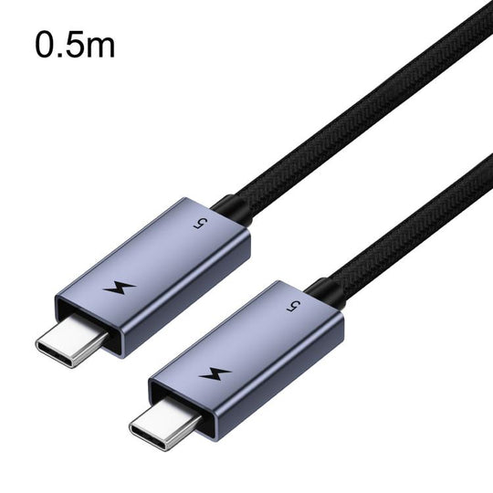 USB 5.0 Full-Function Type-C Male To Male Data Cable PD 240W Smartphone Charging Cable 16K Screen Mirroring Cable, Length: 0.5m