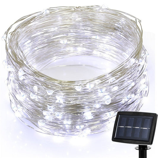22m 200 LEDs Solar Powered Home Garden Copper Wire String Fairy Light Outdoor Christmas Party Decor Strip Lamp with 8 Modes(White Light) by buy2fix