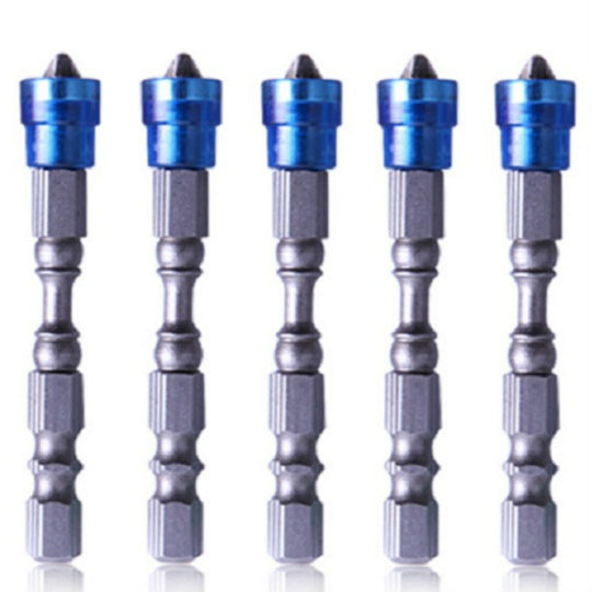 5 PCS  65mm Magnetic Coil Alloy Steel Cross Bit Single Head Electric Drill Electric Screwdriver Head(Blue)
