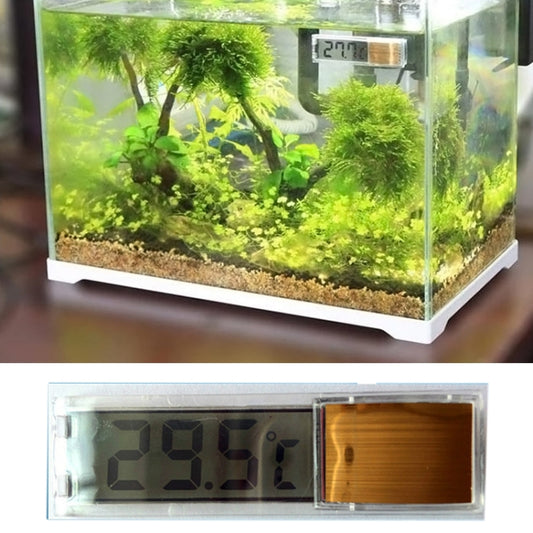 Multi-Functional LCD 3D Digital Electronic Temperature Measurement Fish Tank Aquarium Thermometer(Gold) - Thermometer by buy2fix | Online Shopping UK | buy2fix